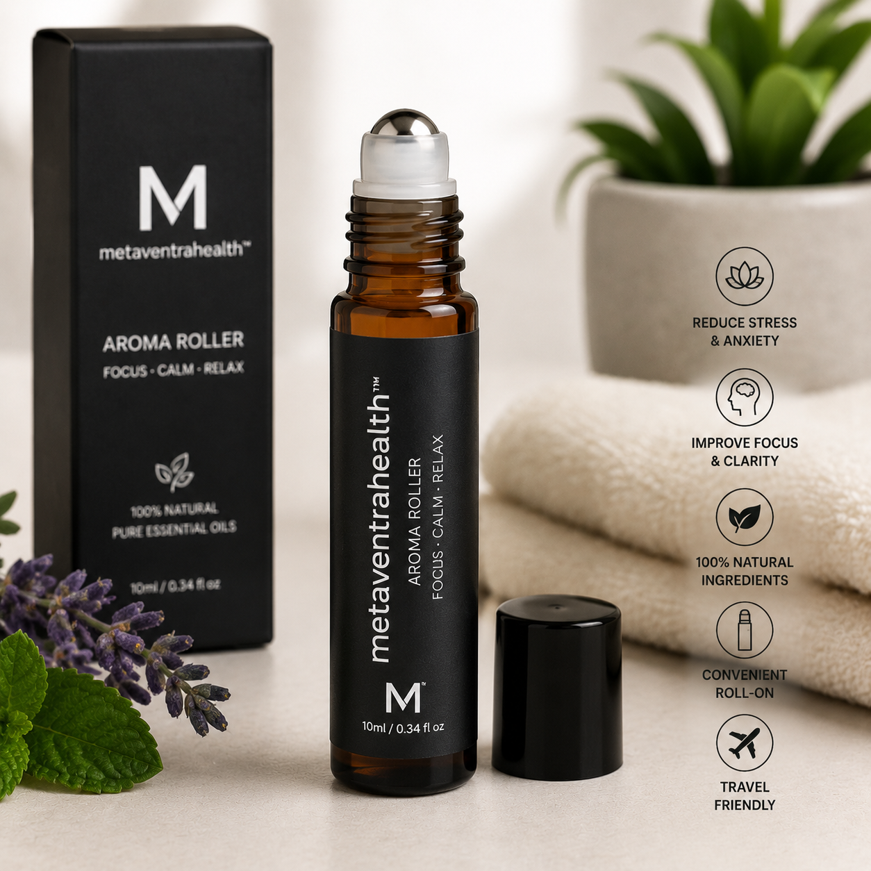 AromaRelax Essential Oil Roller Set