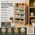 metaventrahealth™ SmartStack Stackable Storage Basket Set